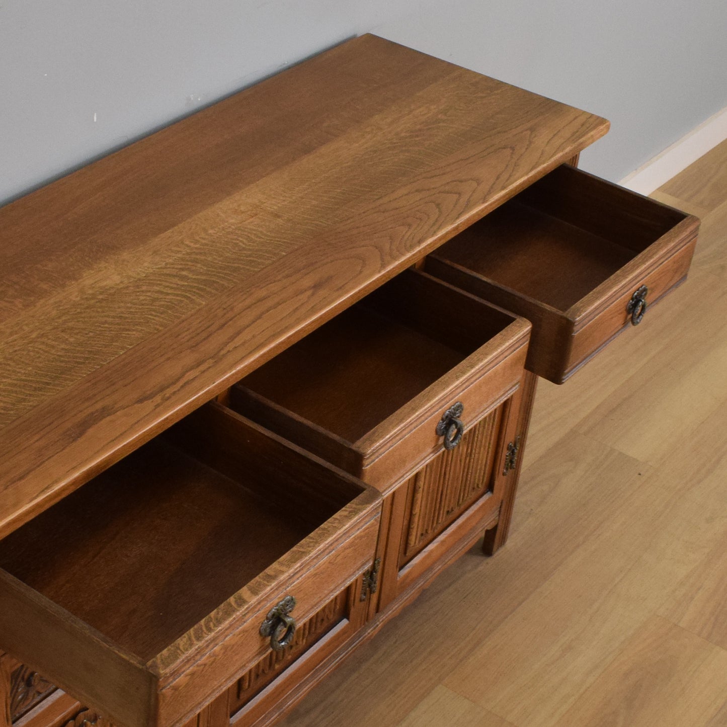 Restored Oak 'Old Charm' Sideboard