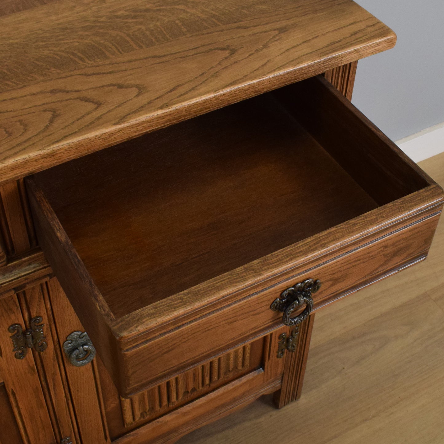 Restored Oak 'Old Charm' Sideboard