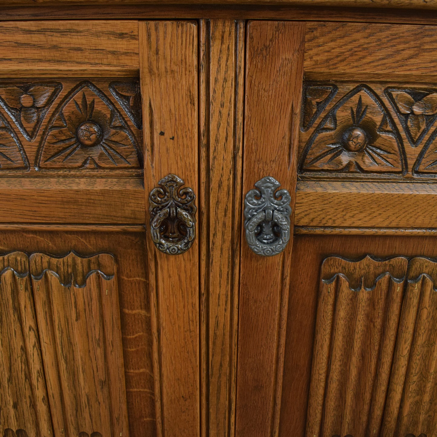 Restored Oak 'Old Charm' Sideboard