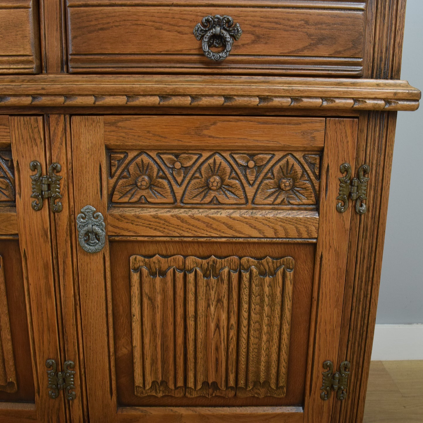 Restored Oak 'Old Charm' Sideboard