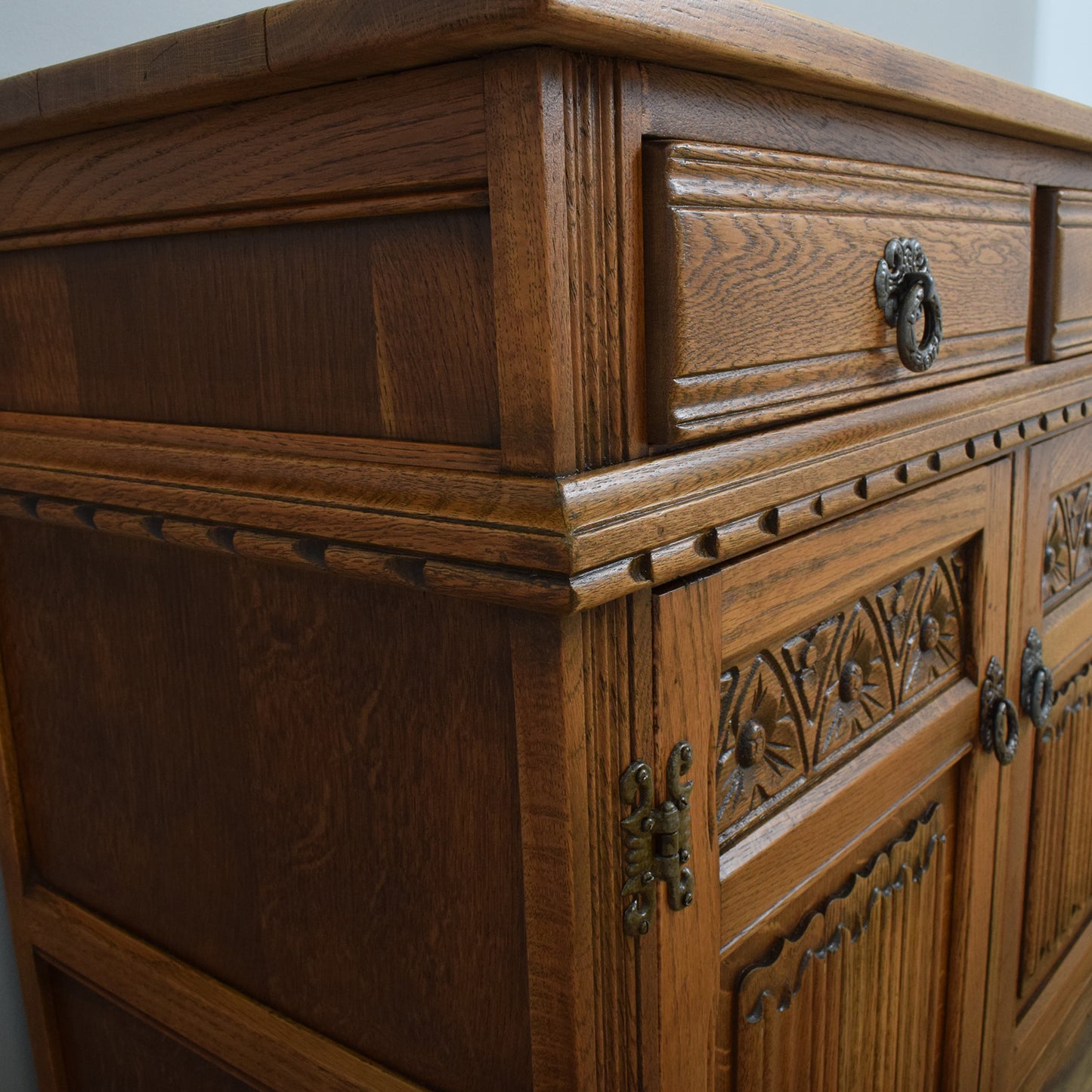 Restored Oak 'Old Charm' Sideboard