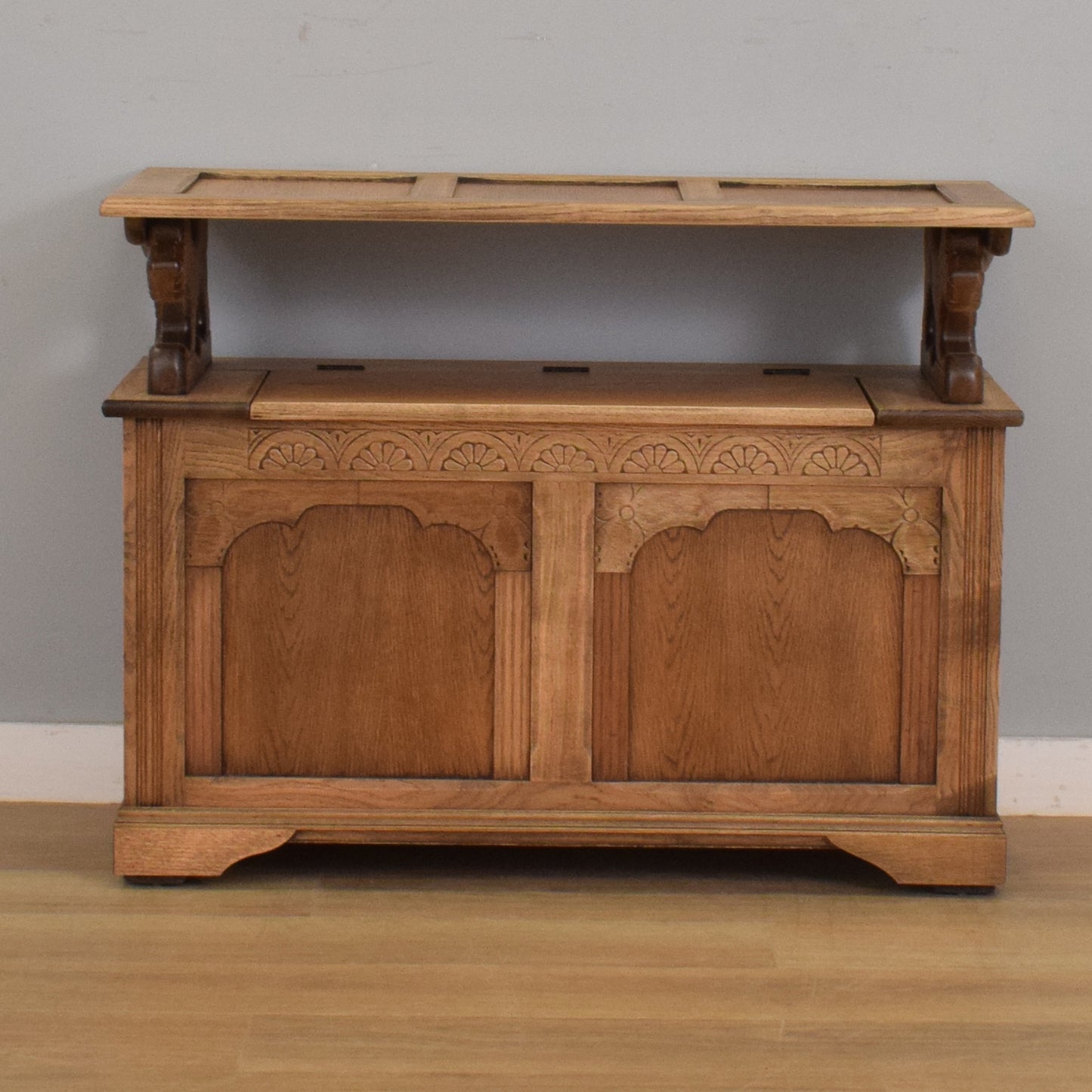 Restored Oak Monks Bench