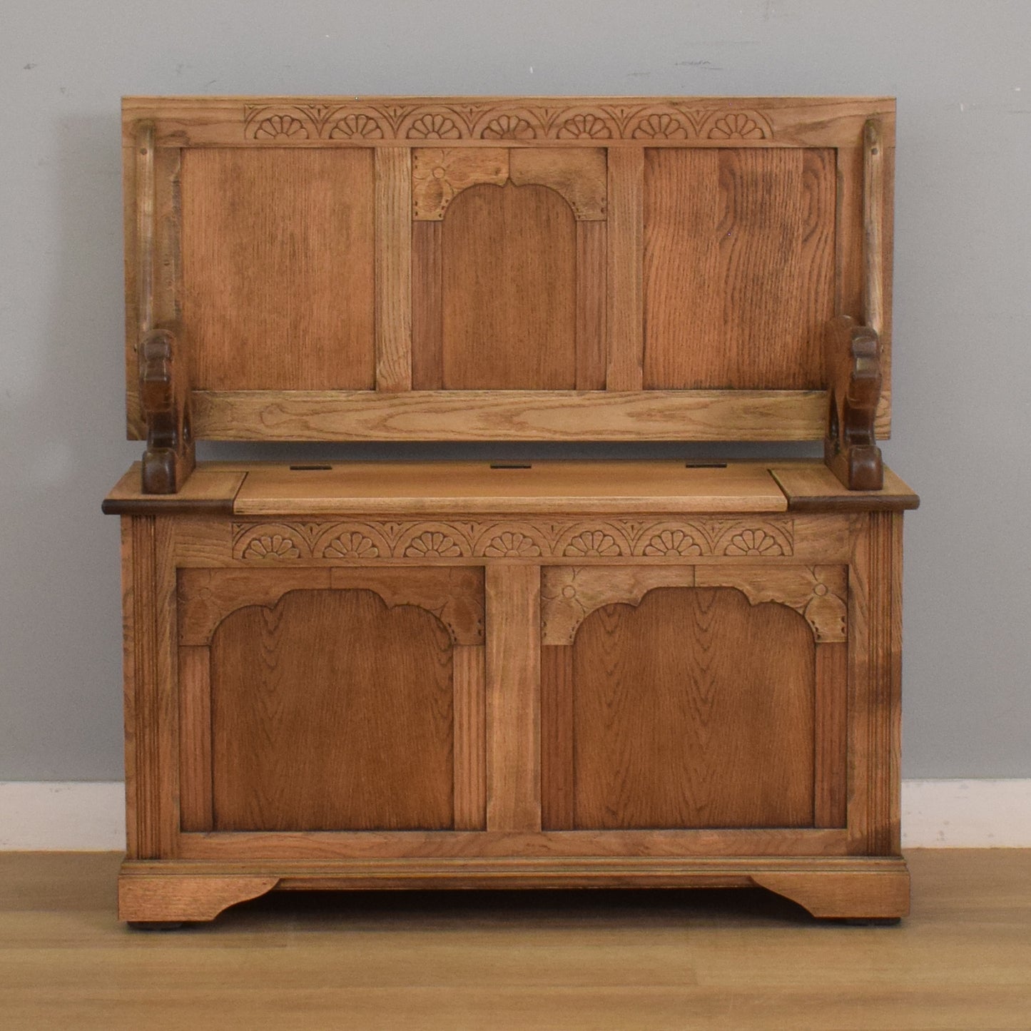 Restored Oak Monks Bench