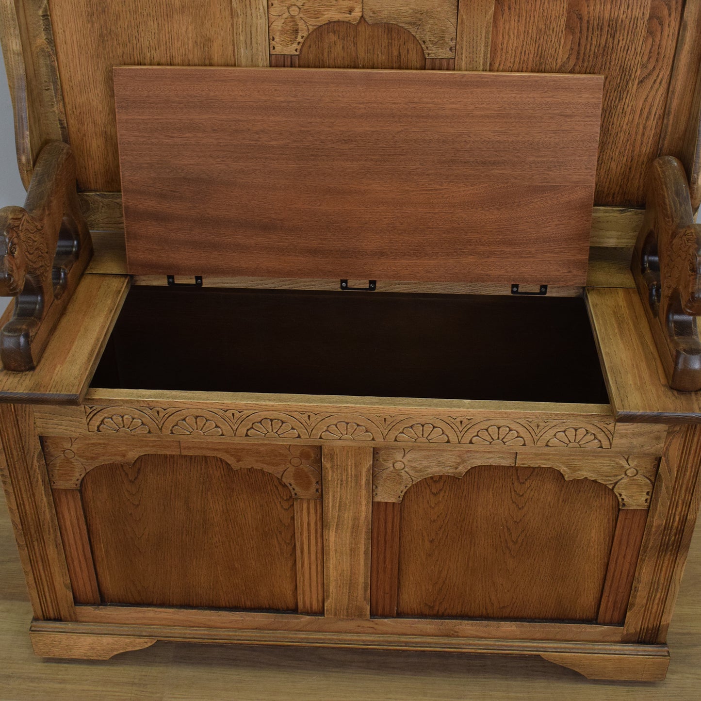 Restored Oak Monks Bench