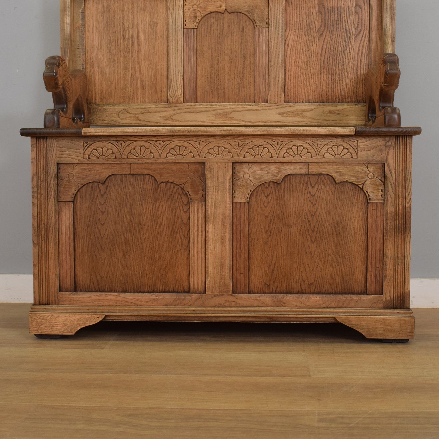 Restored Oak Monks Bench