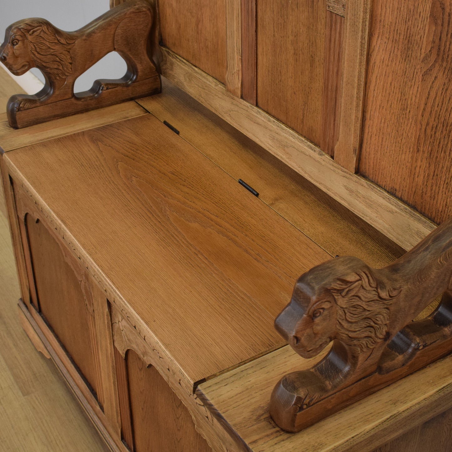Restored Oak Monks Bench