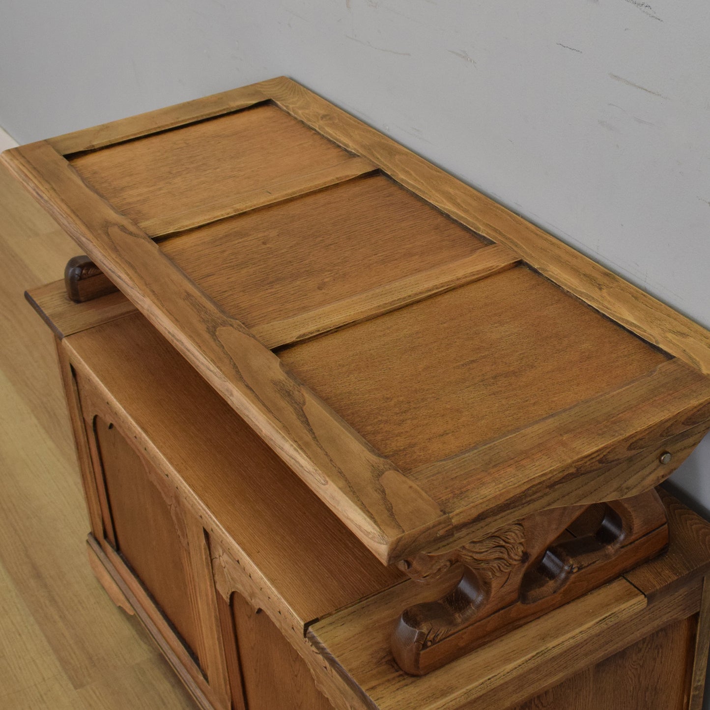 Restored Oak Monks Bench