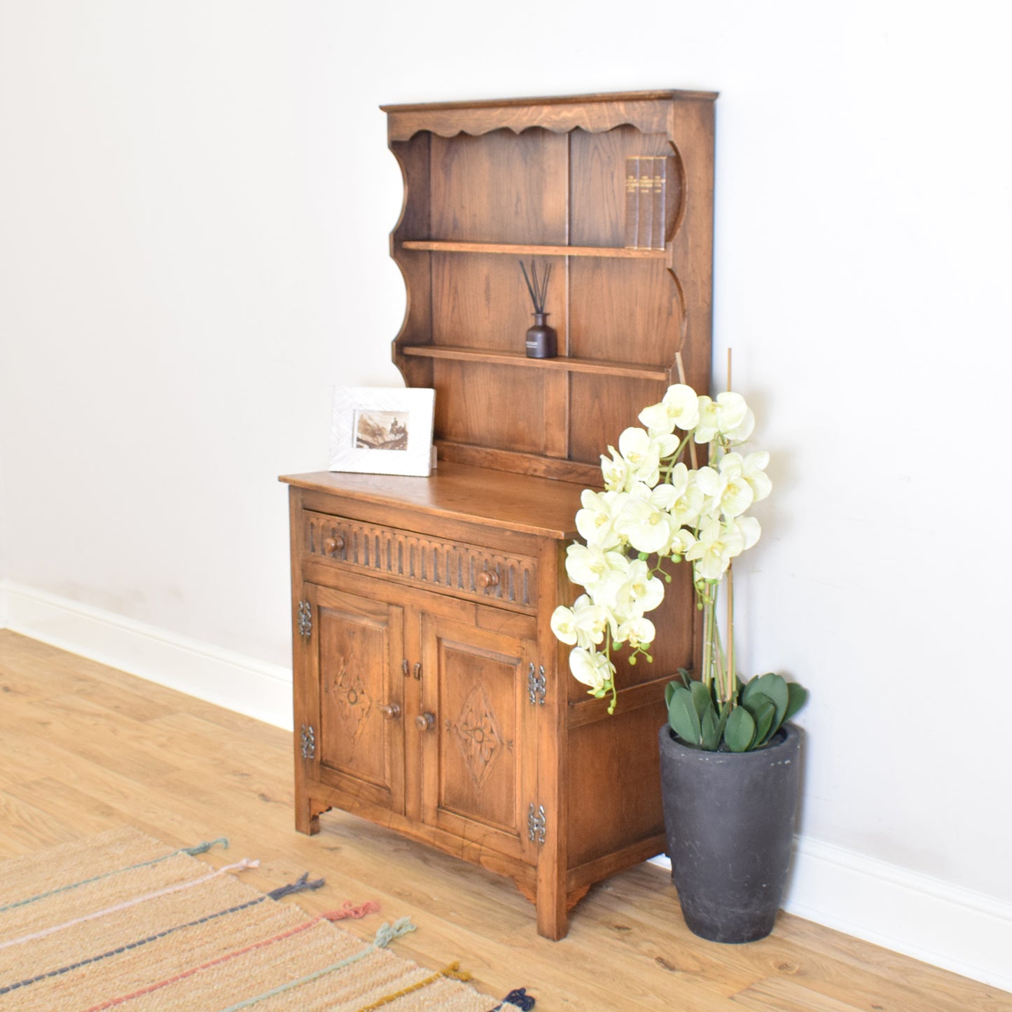 Small Carved Oak Dresser