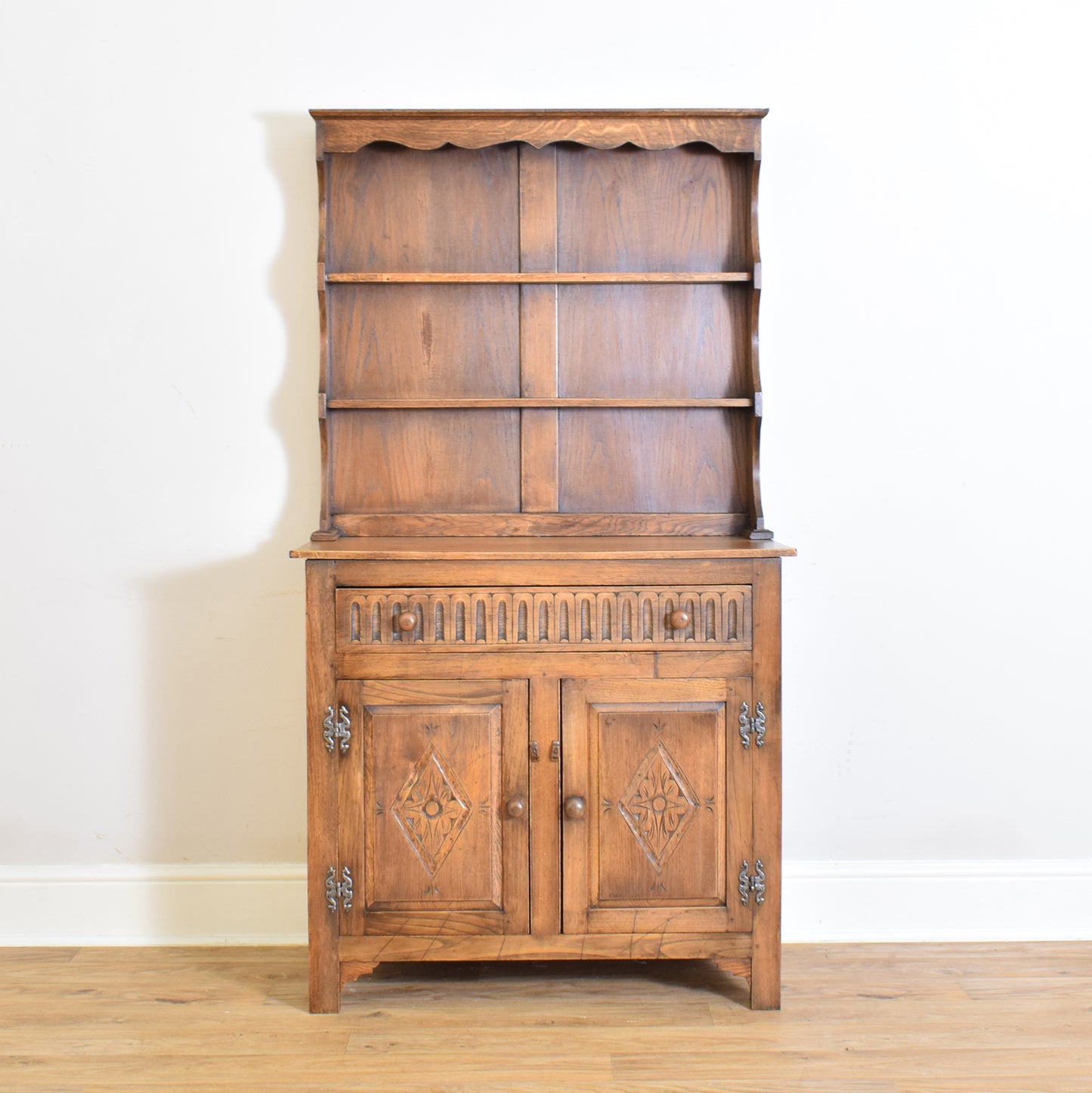 Small Carved Oak Dresser