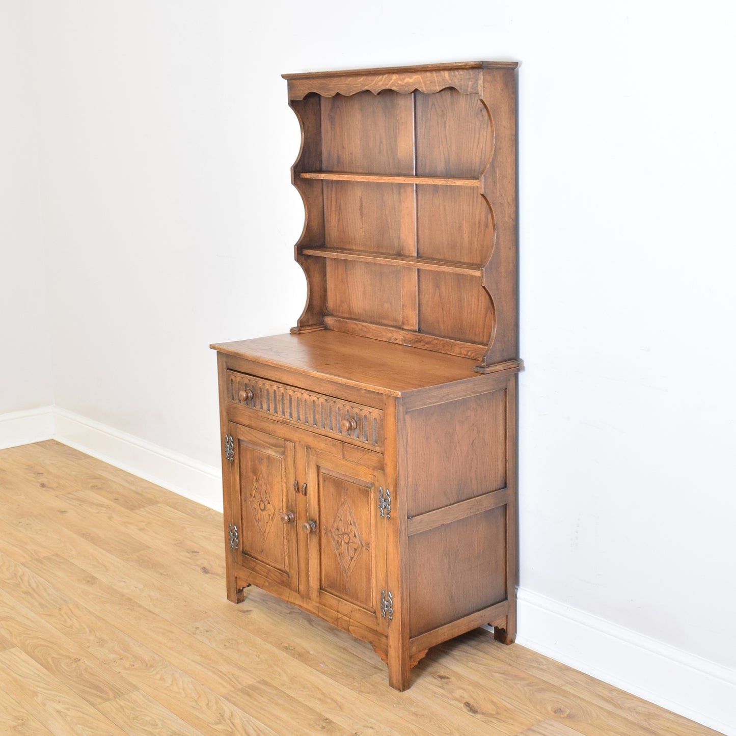 Small Carved Oak Dresser