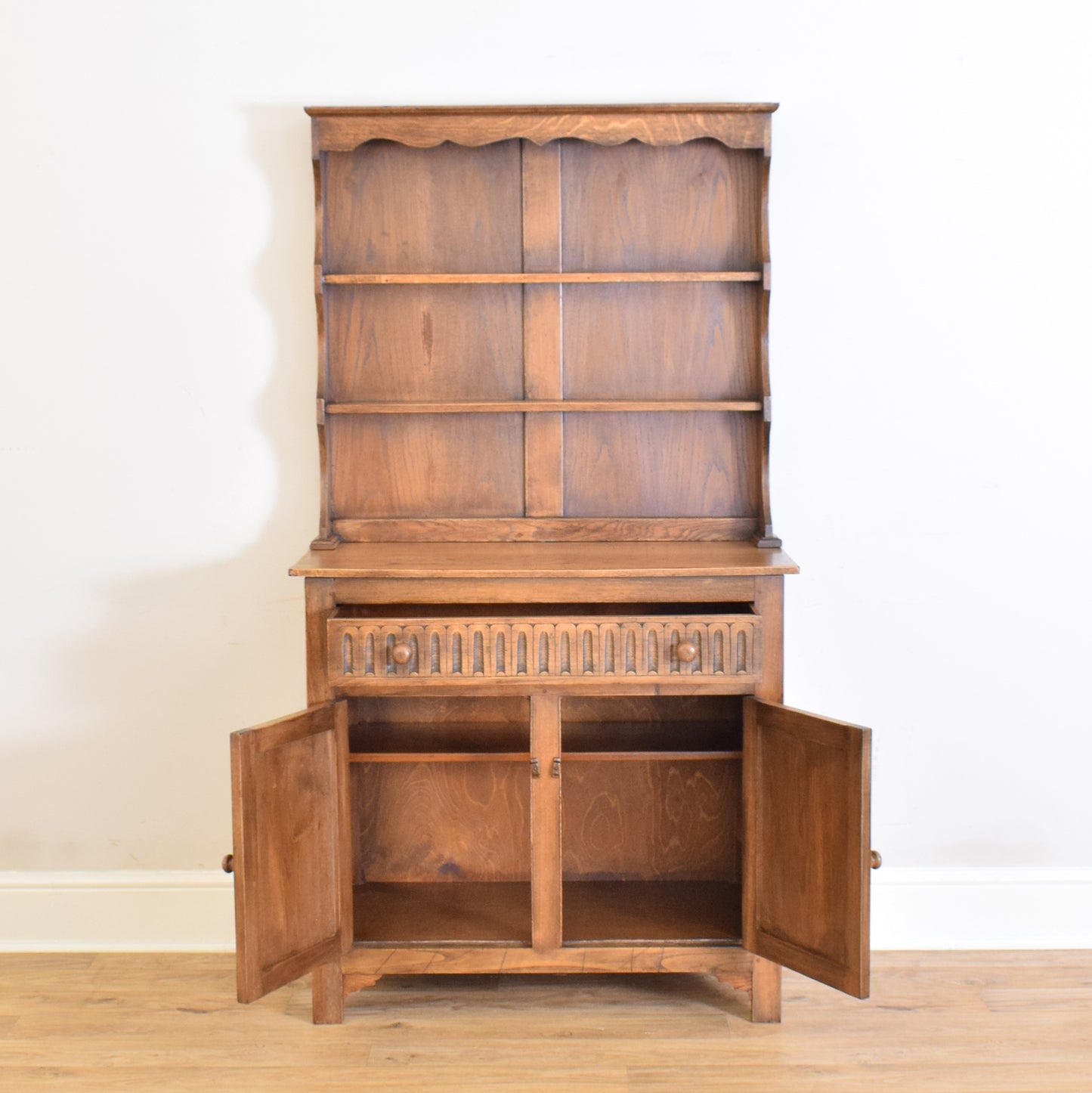 Small Carved Oak Dresser