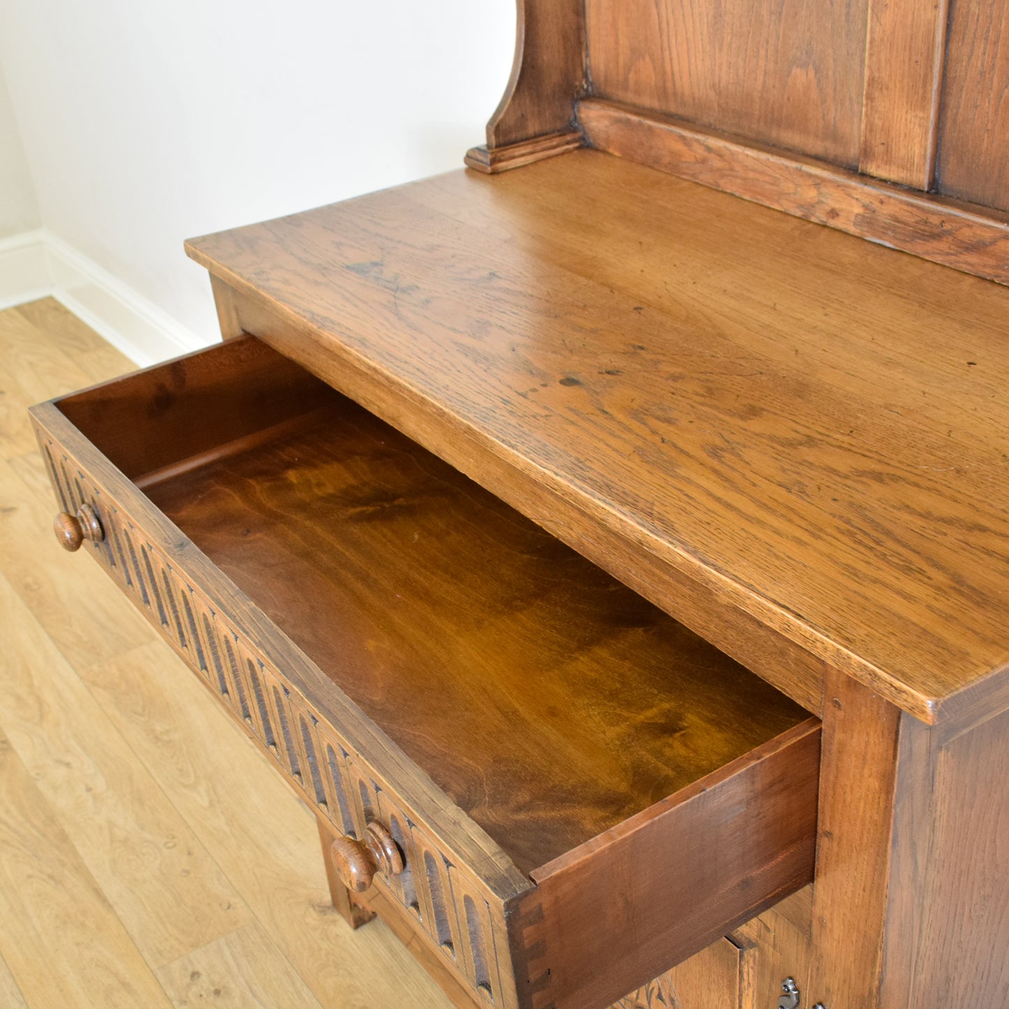 Small Carved Oak Dresser