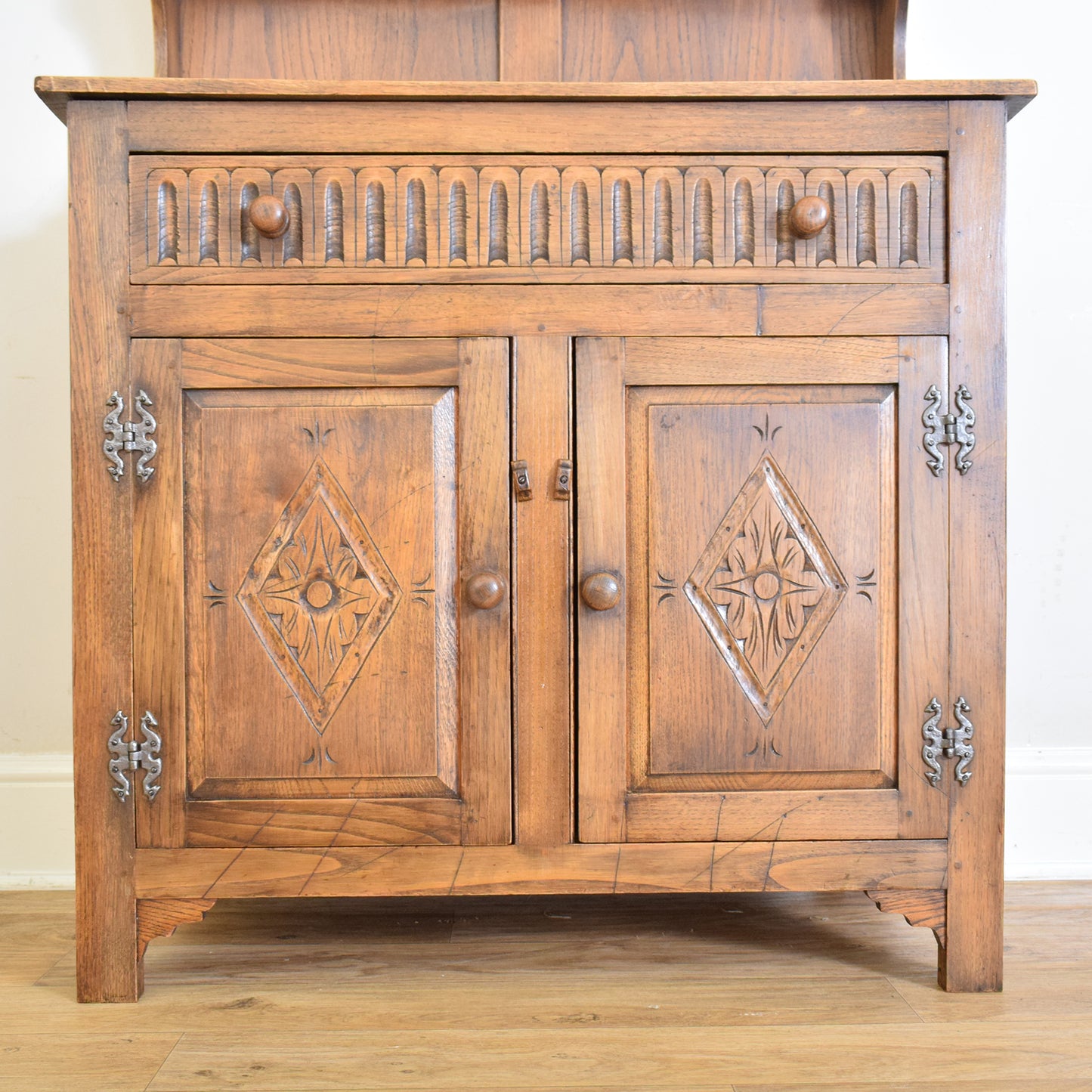 Small Carved Oak Dresser