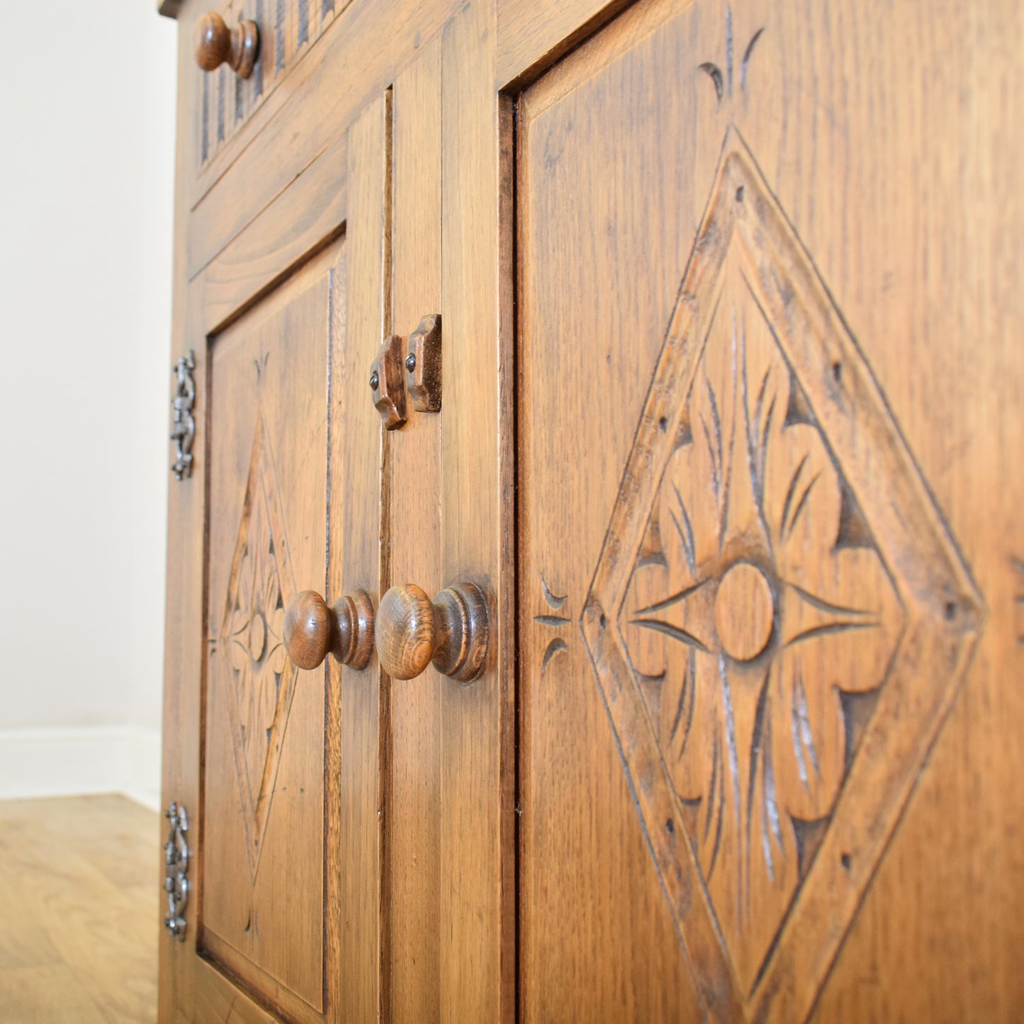 Small Carved Oak Dresser