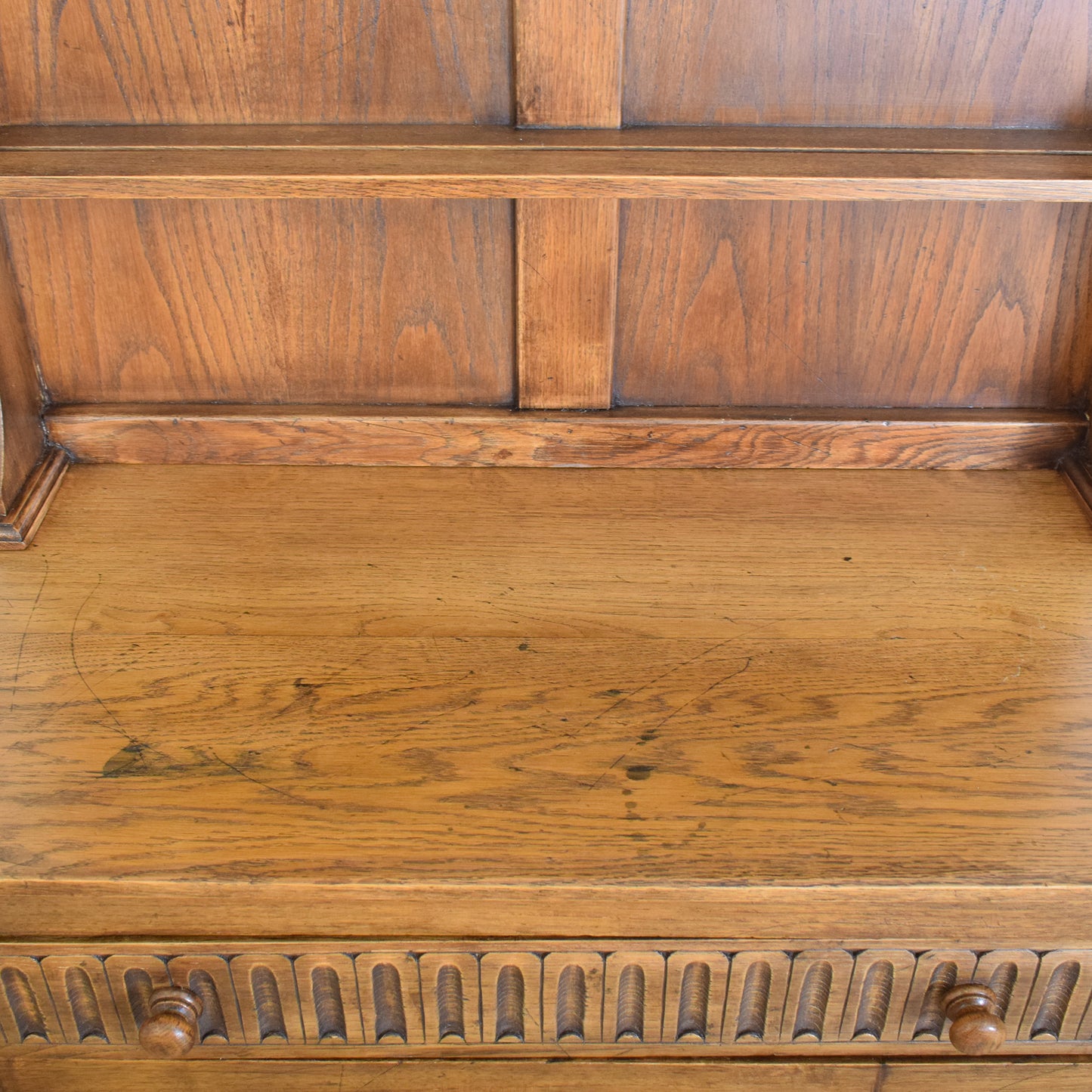 Small Carved Oak Dresser