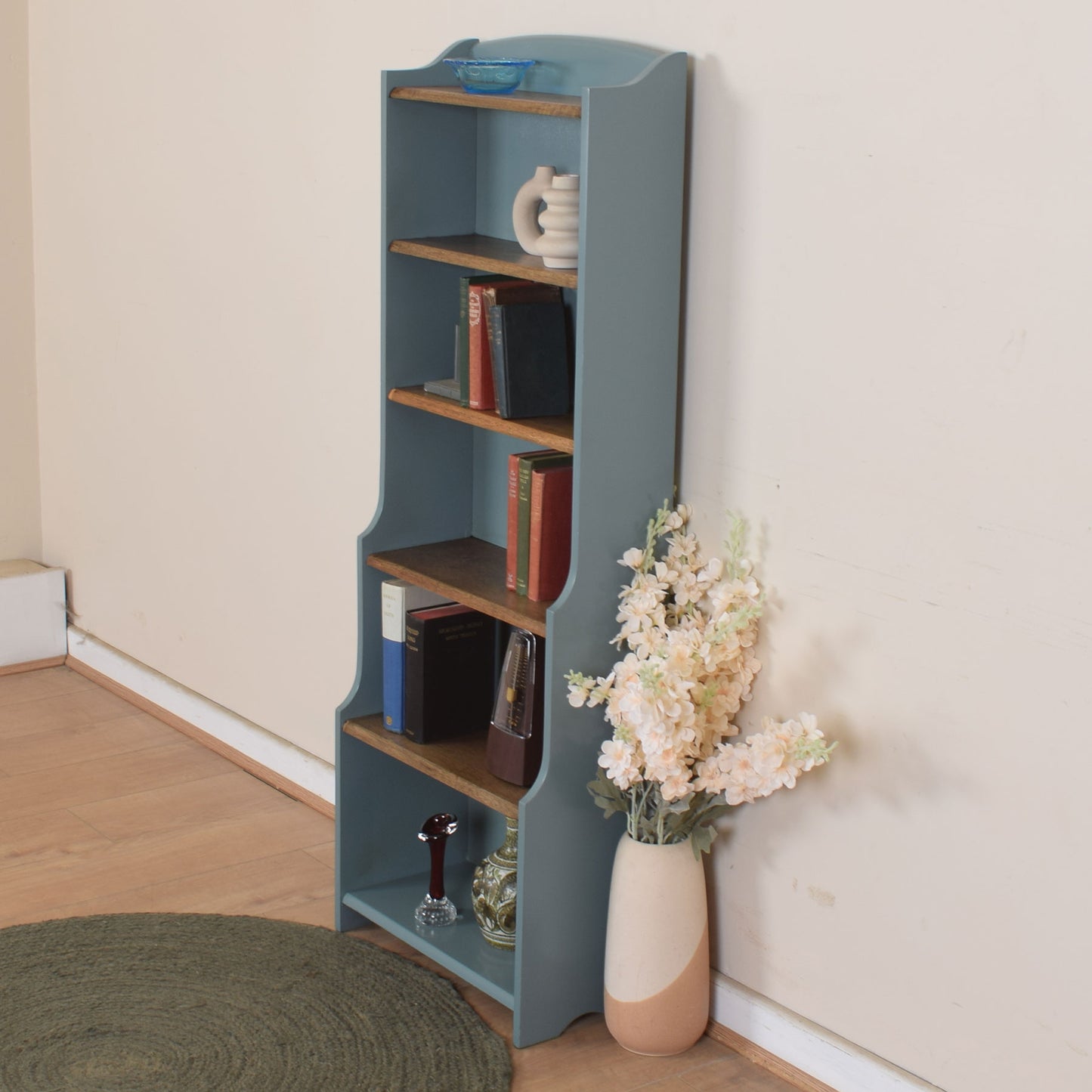 Oak Slim Painted Bookcase