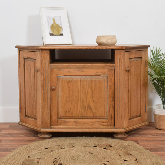 Restored Oak TV Cabinet