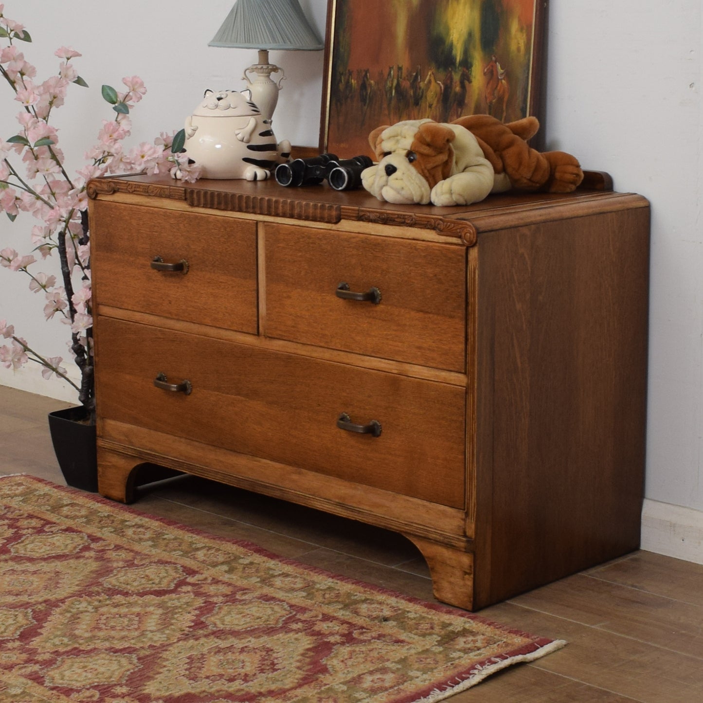 Restored Oak Chest Of Drawers