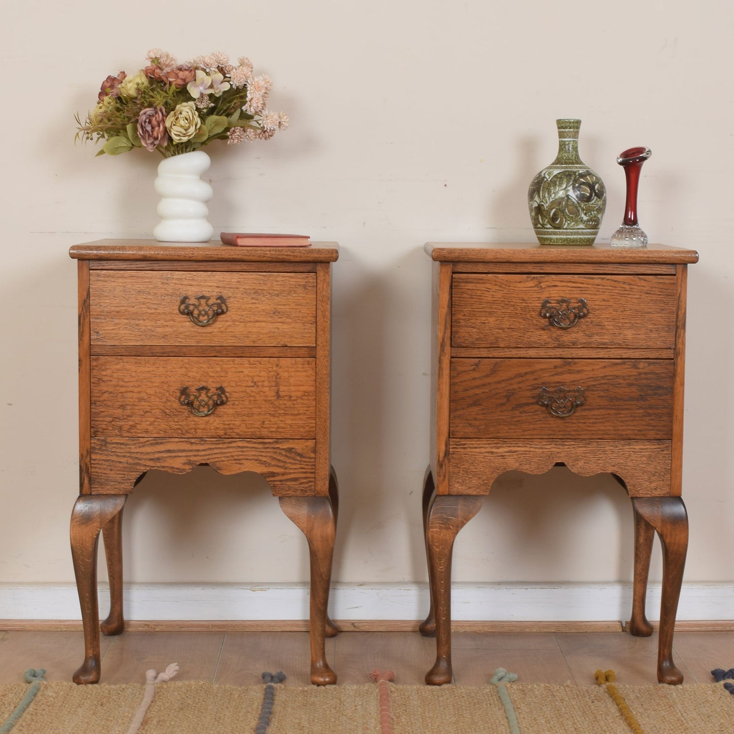 Pair Of Oak Bedsides