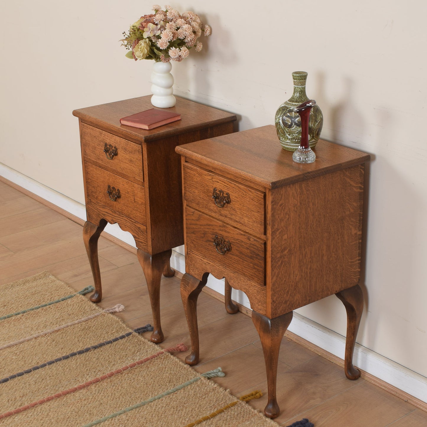 Pair Of Oak Bedsides