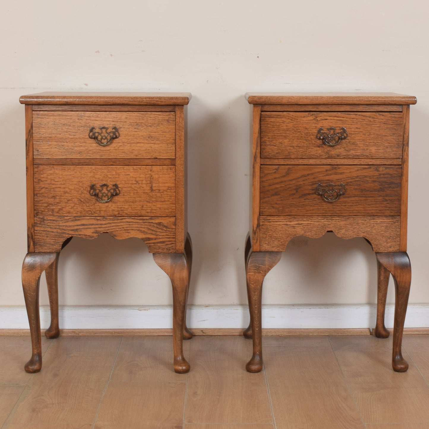 Pair Of Oak Bedsides