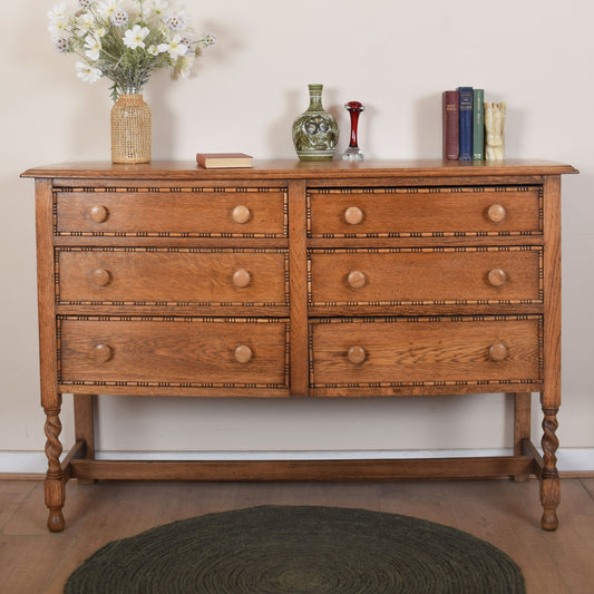 Large Oak Chest Of Drawers