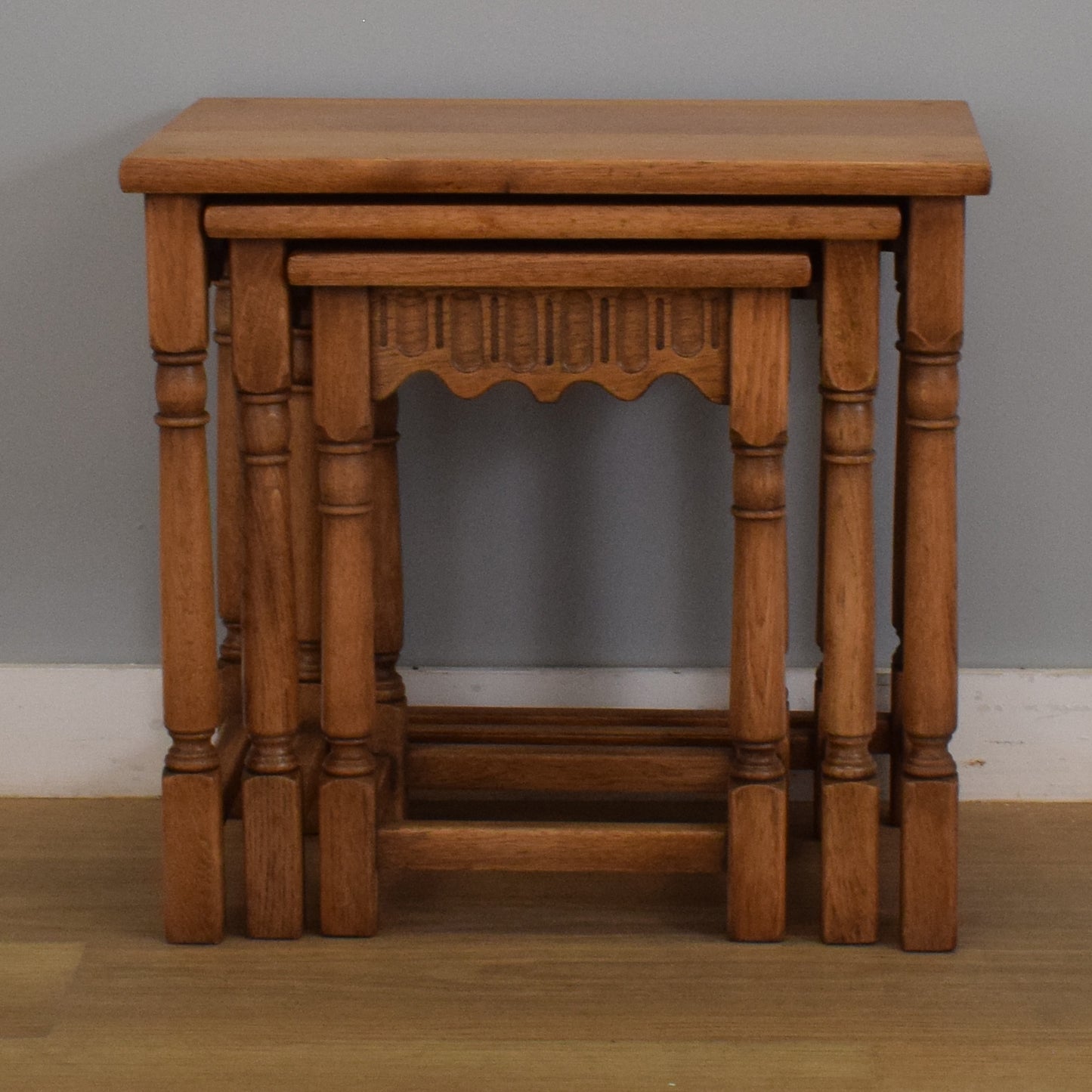 Refinished Oak Nest of Tables