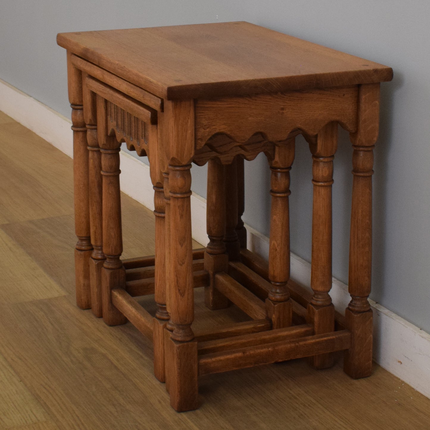 Refinished Oak Nest of Tables