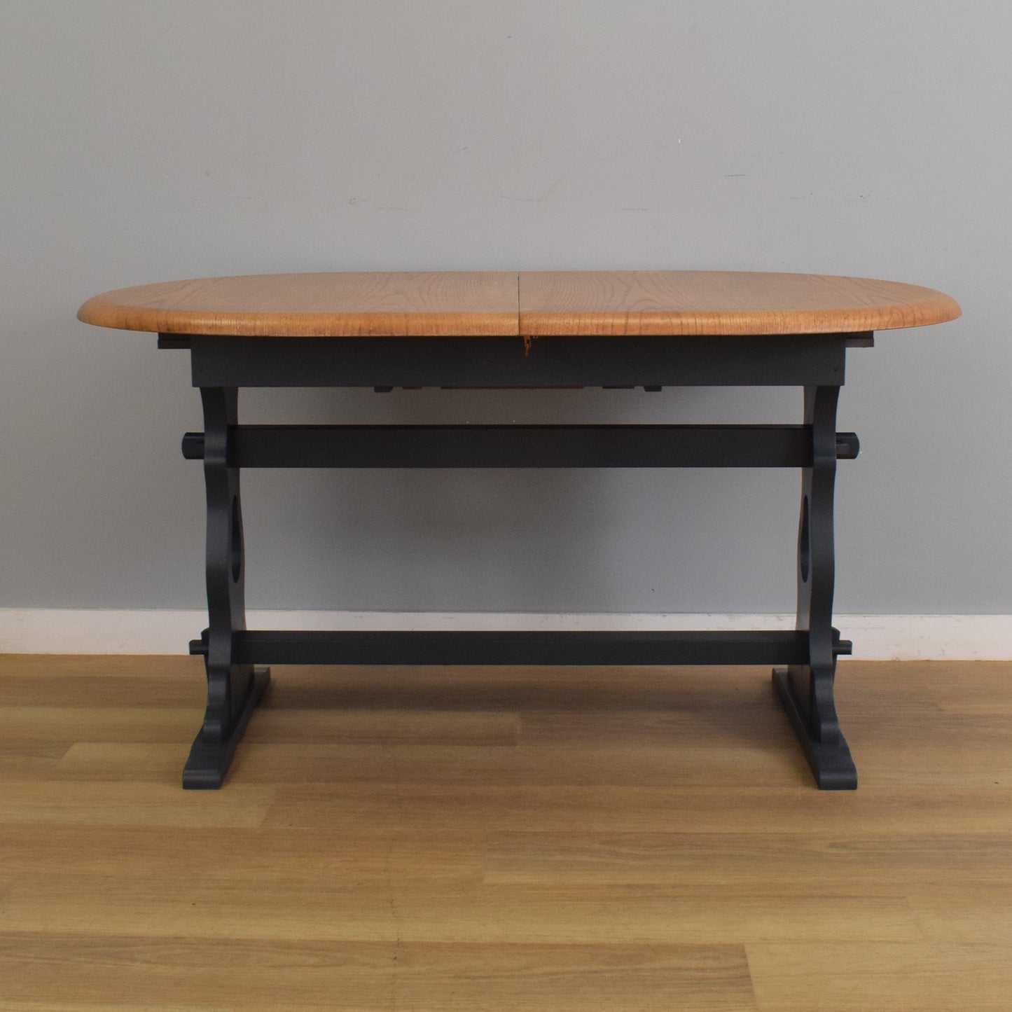 Painted Extendable Table and Six Chairs