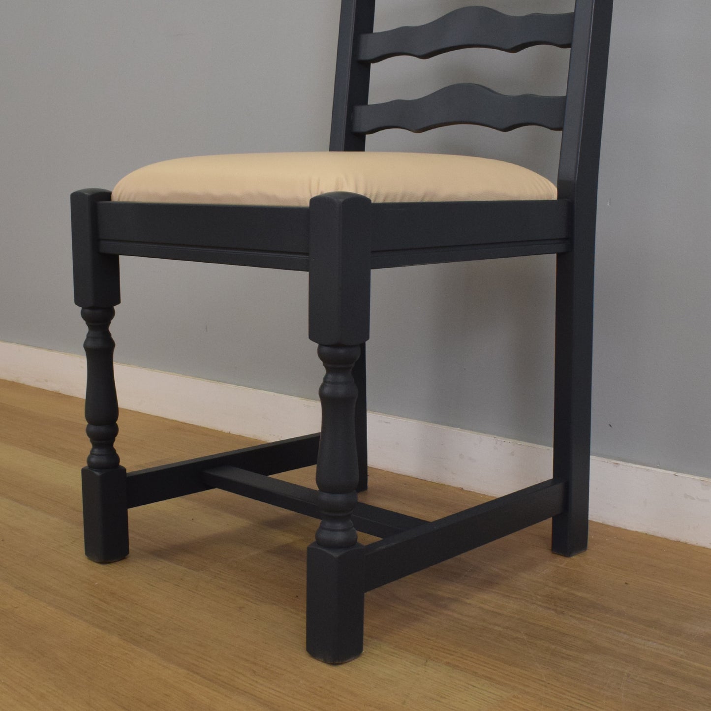 Painted Extendable Table and Six Chairs