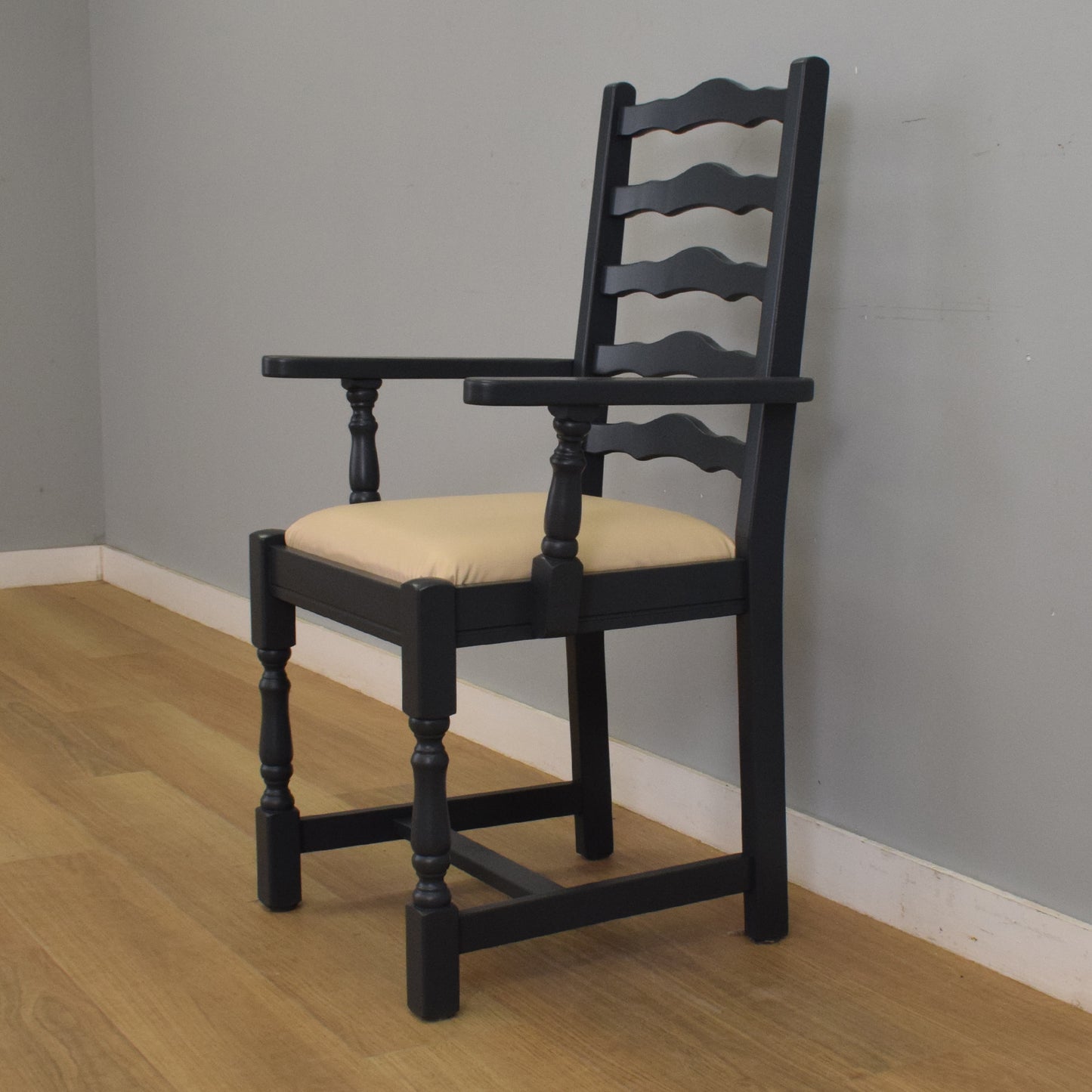 Painted Extendable Table and Six Chairs