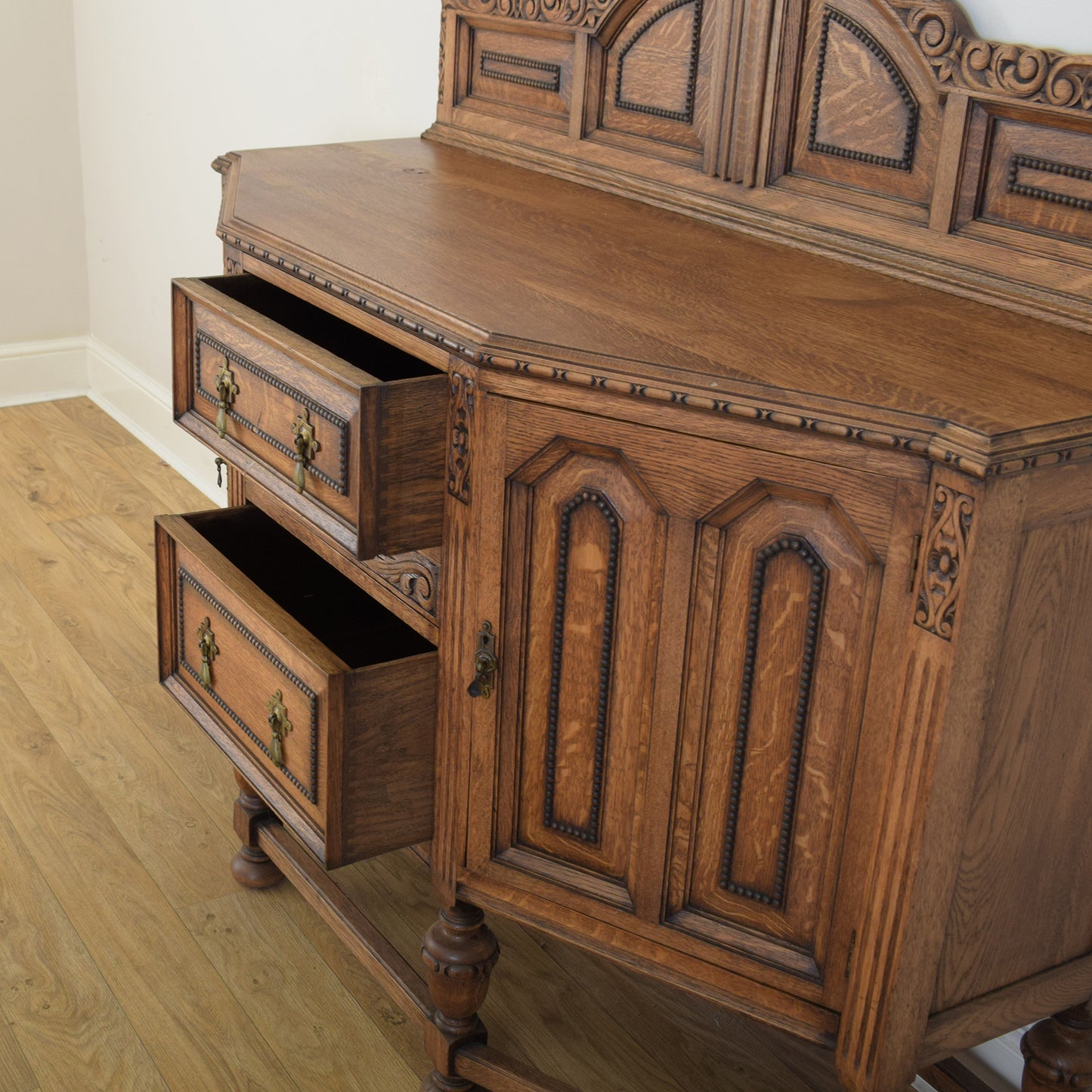 Carved Oak Sideboard