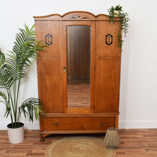 Inlaid Oak Hallrobe