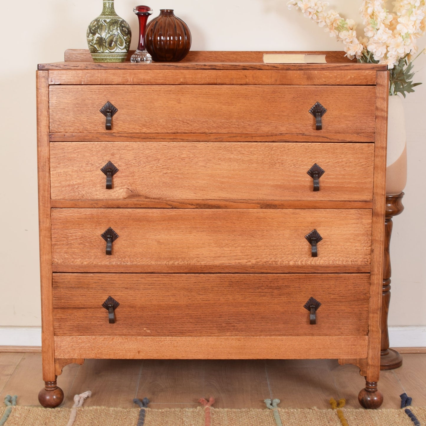 Oak Chest Of Drawers.
