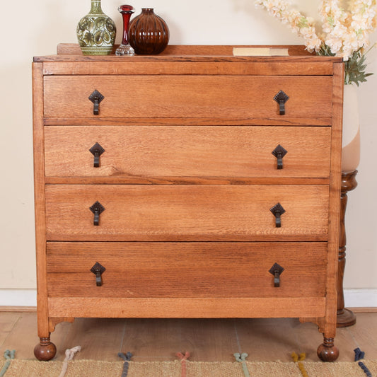 Oak Chest Of Drawers.