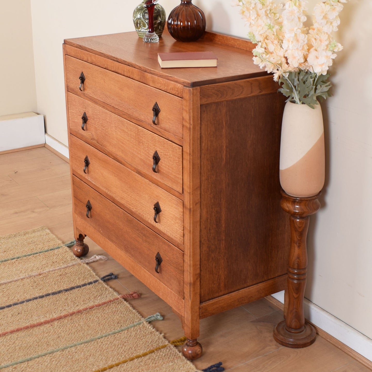 Oak Chest Of Drawers.