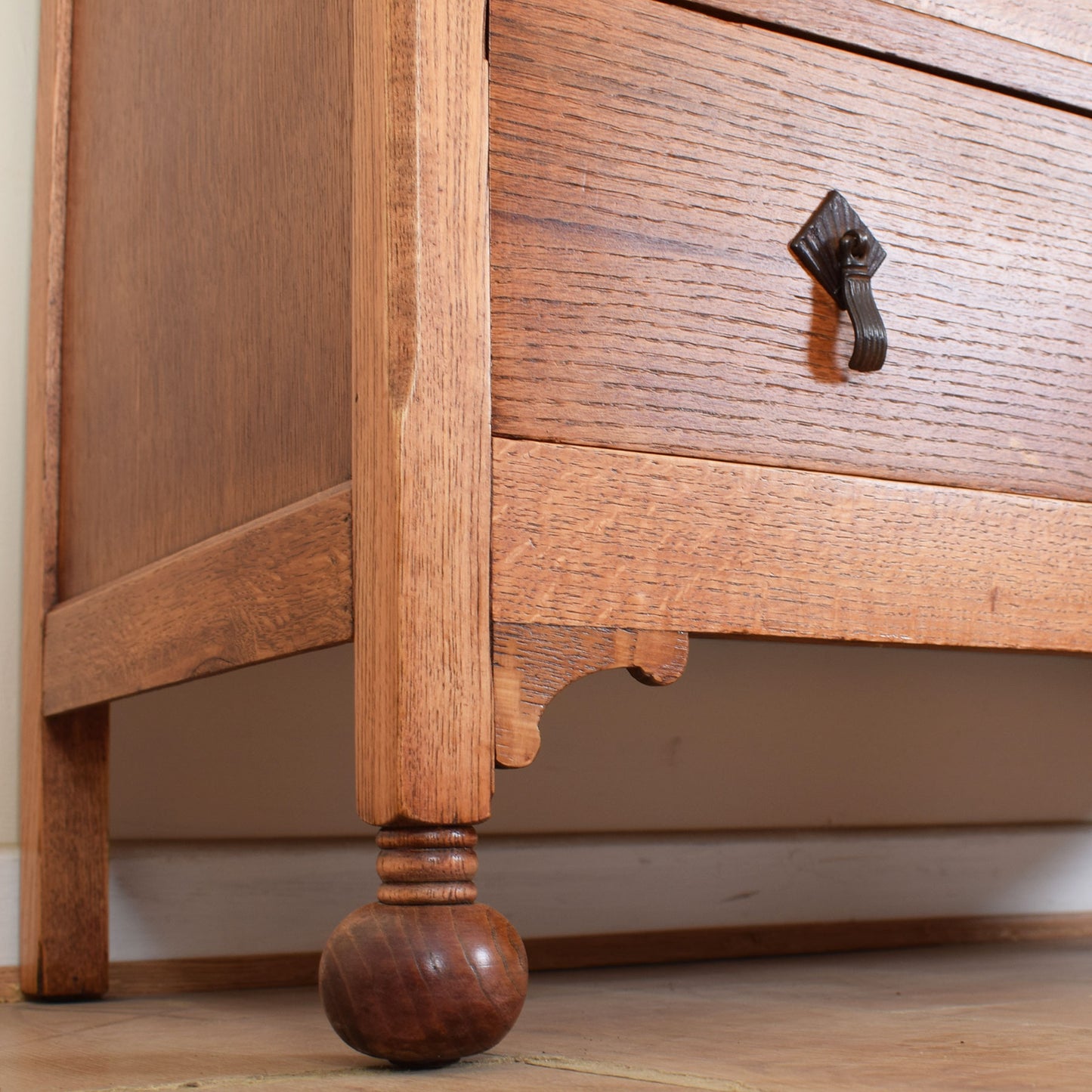 Oak Chest Of Drawers.