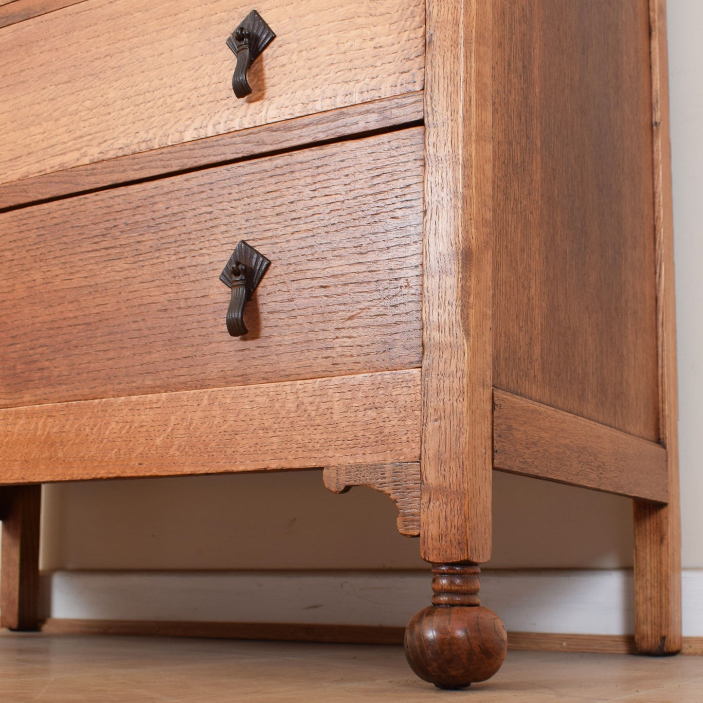 Oak Chest Of Drawers.