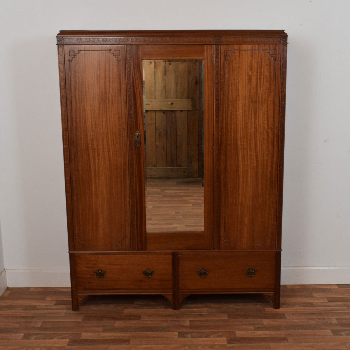 Carved Mahogany Hallrobe