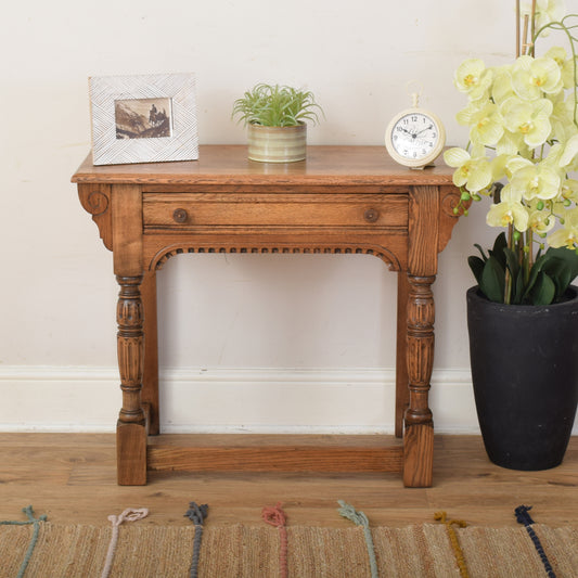 Oak Console Table