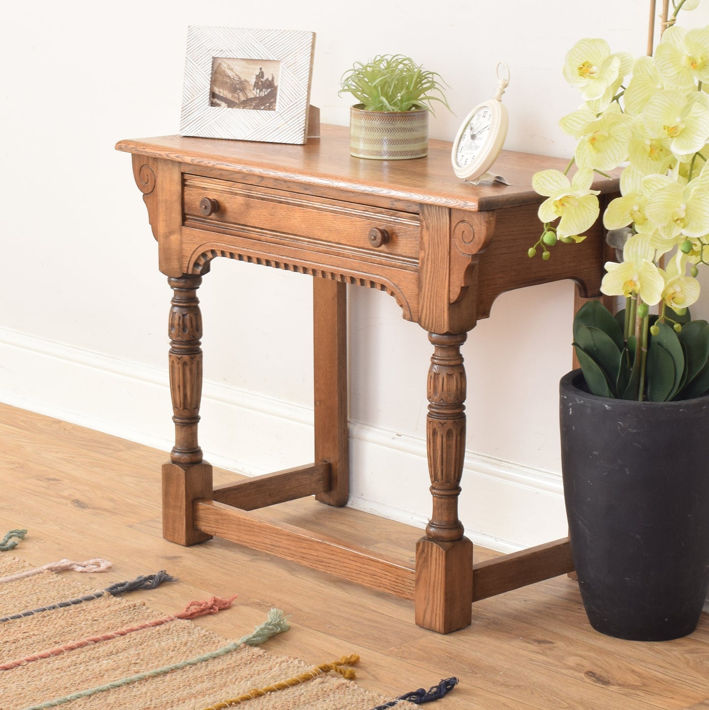 Oak Console Table