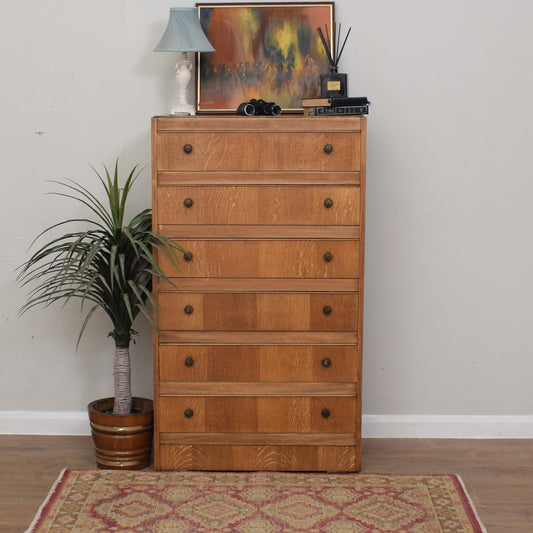 Oak Veneer Chest of Drawers