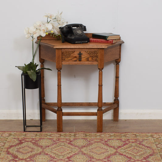 Restored Oak Console Table