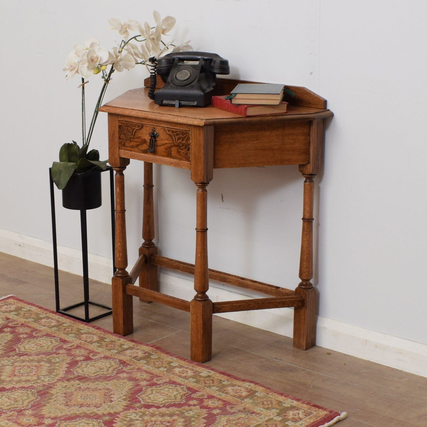 Restored Oak Console Table