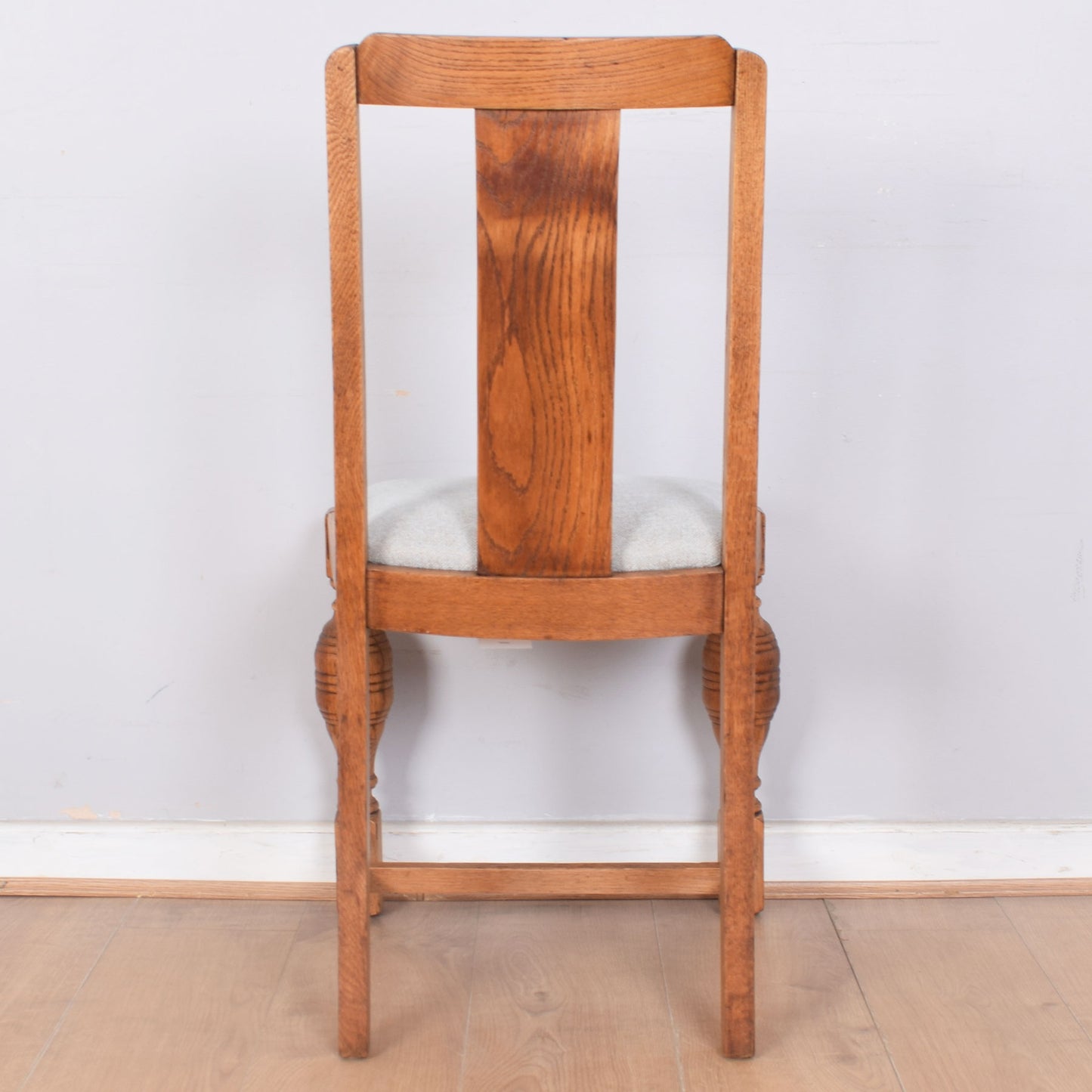 Oak Draw-Leaf Table with Four Chairs