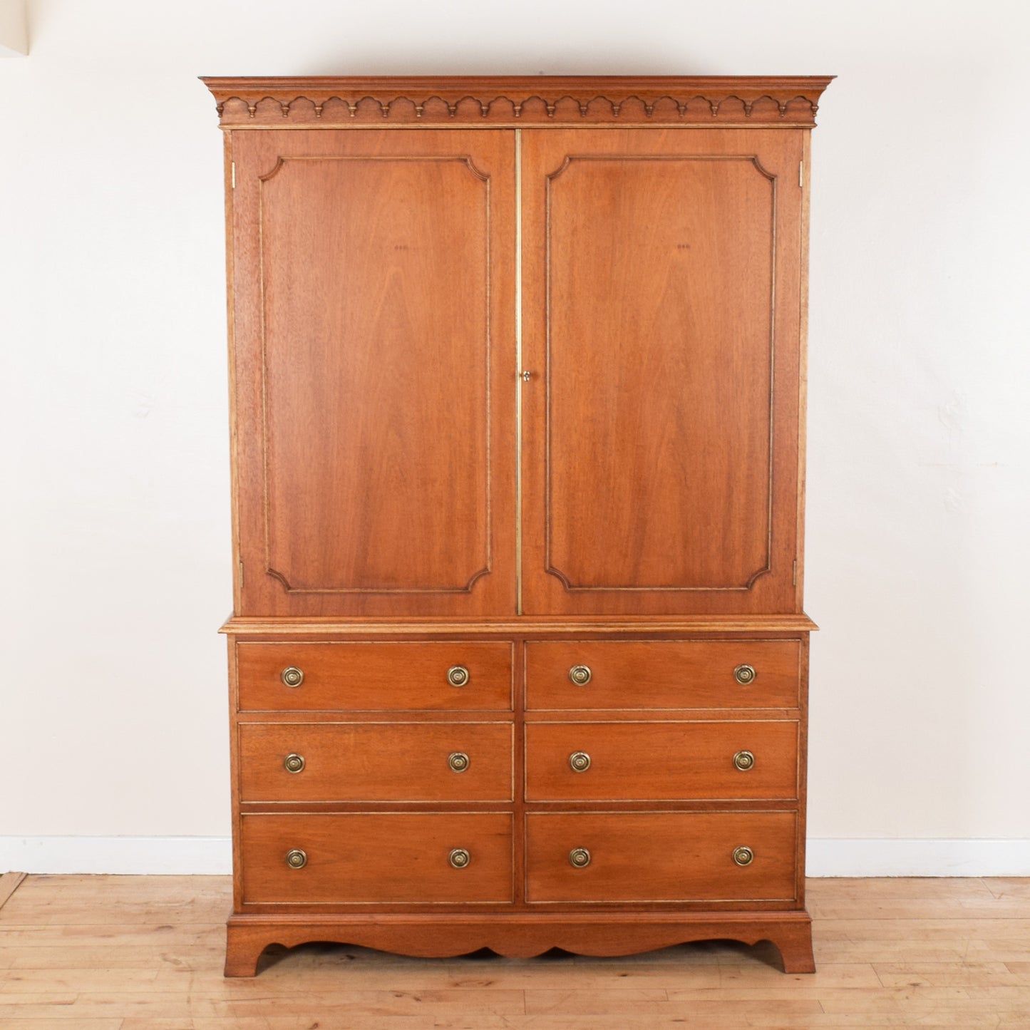 Restored Mahogany Linen Press