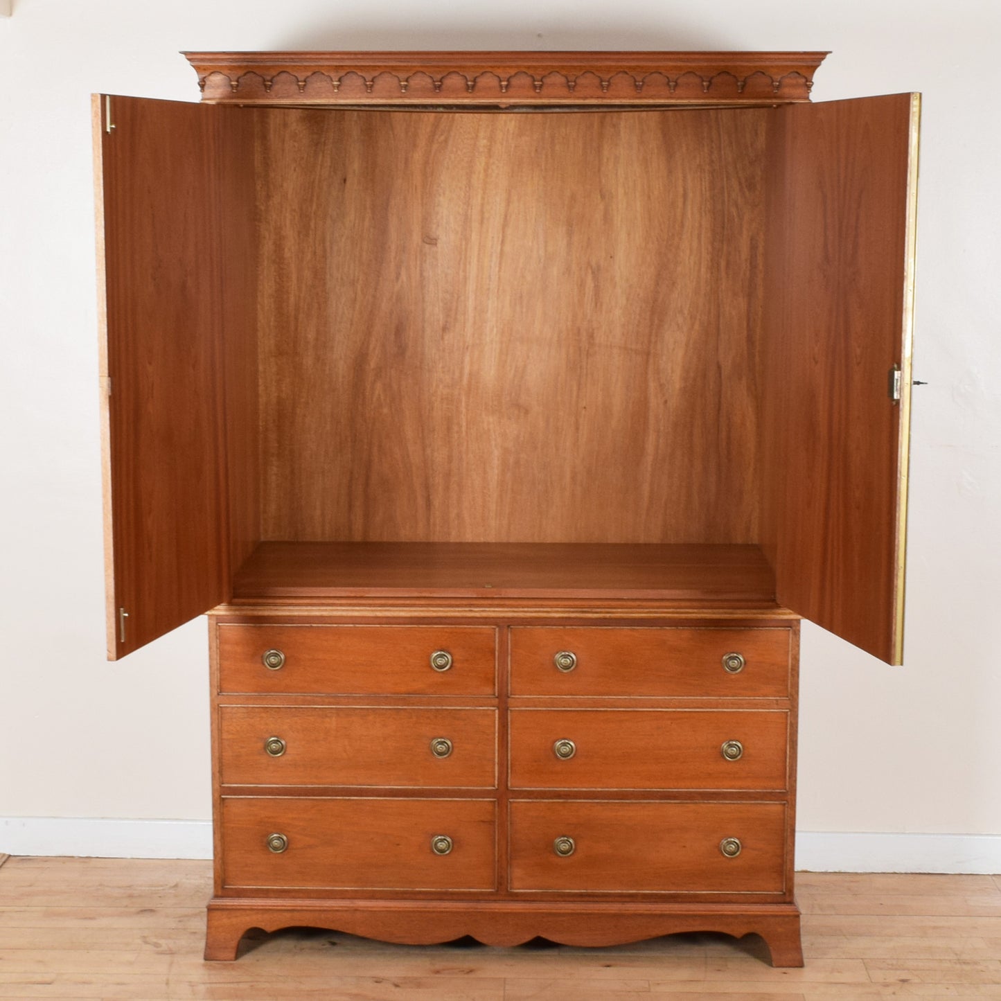 Restored Mahogany Linen Press