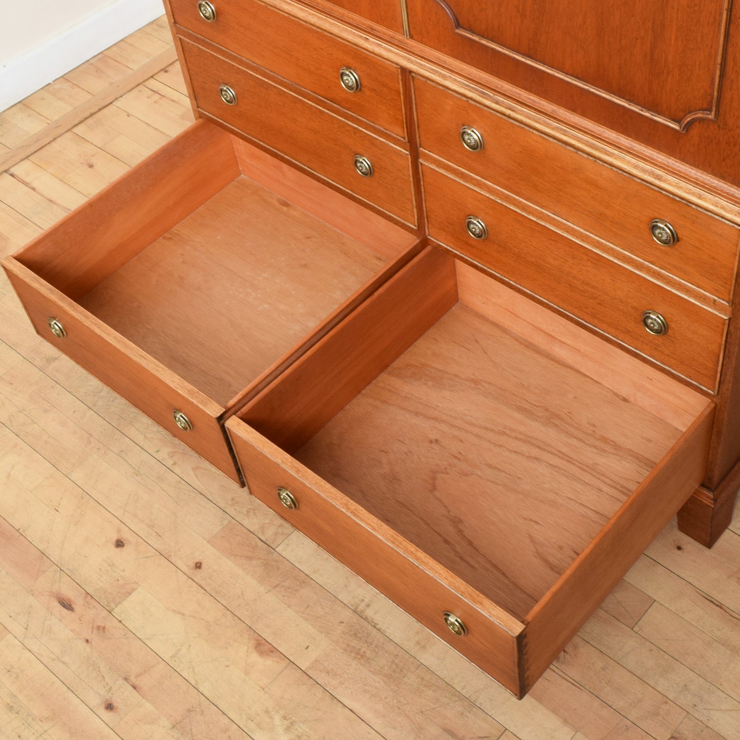 Restored Mahogany Linen Press