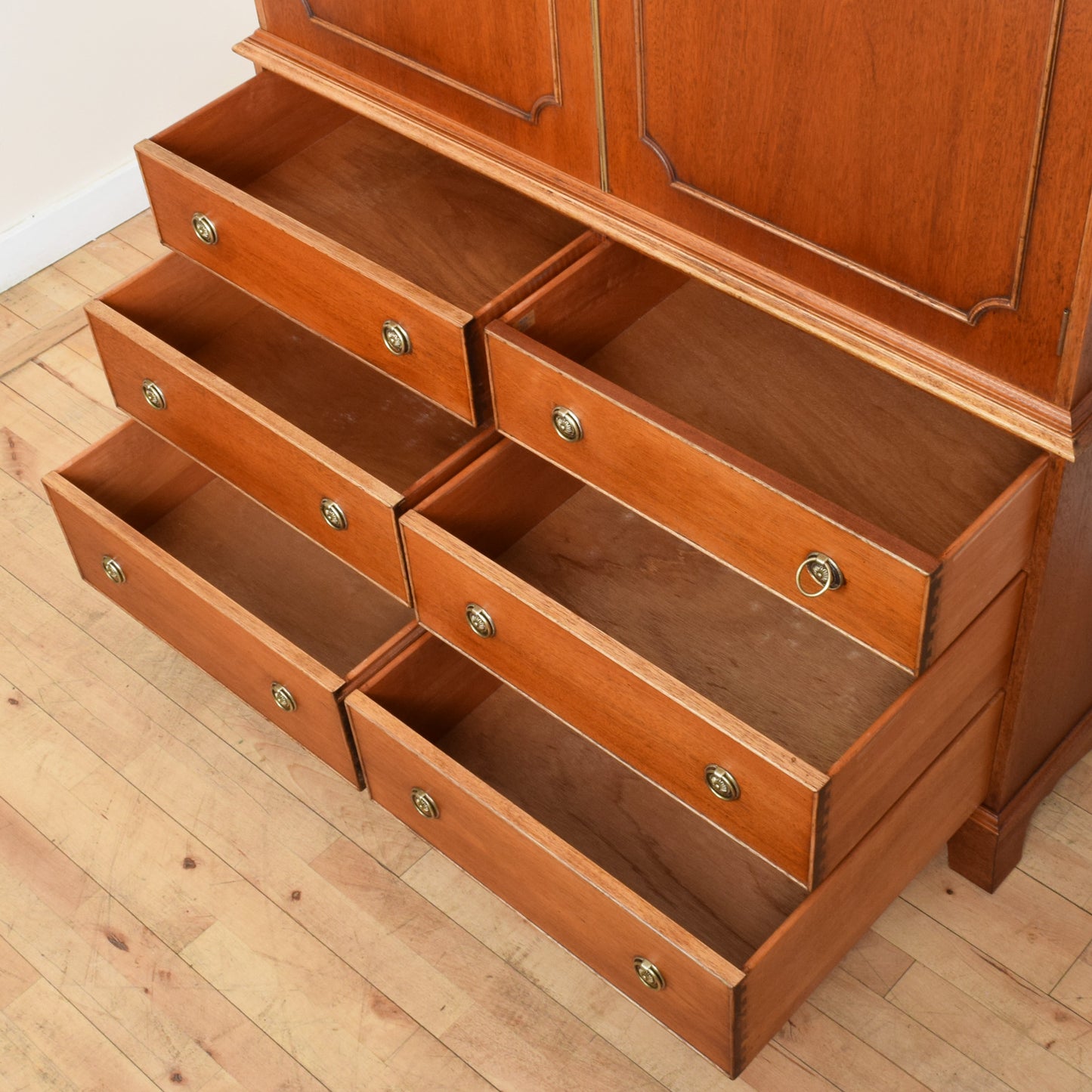 Restored Mahogany Linen Press