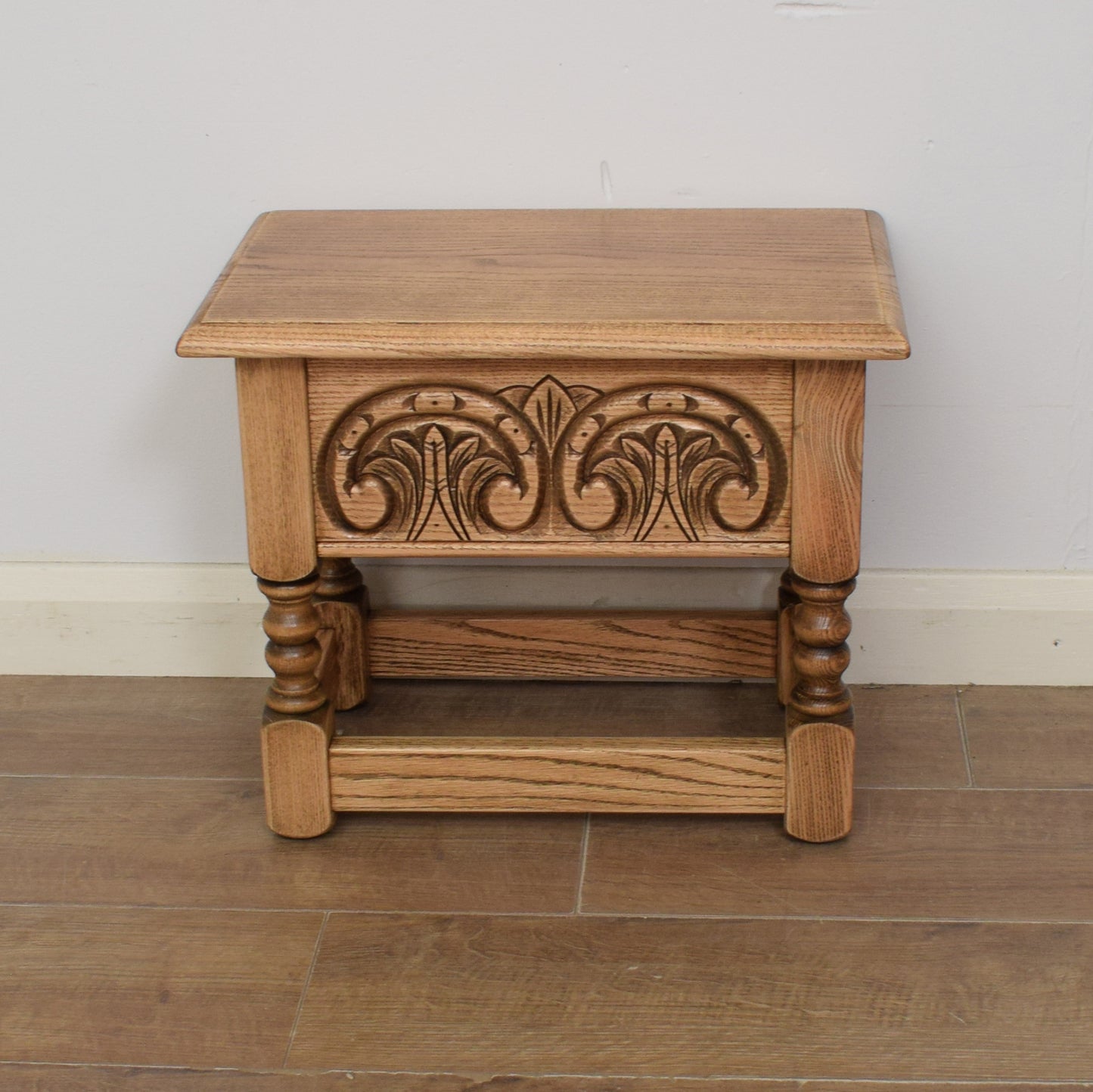 Oak Side Table With Storage